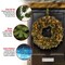 Prelit Glittery Bristle Pine Artificial Christmas Wreath with Clear Lights 24 Inch